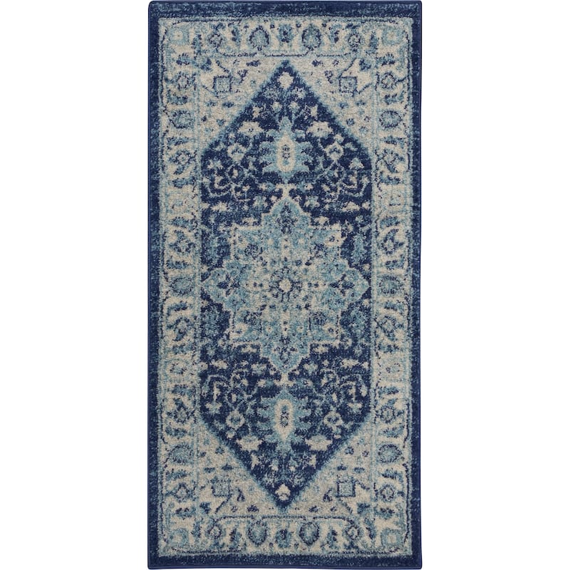 HomeRootsFloral Medallion Transitional Rectangle Area Rug - 48' X '24' X '0.5