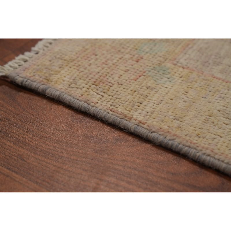 Hand Knotted Oriental 100% Wool Carpet Traditional Geometric Purples Ziegler Area Rug - 6' 1'' X 2' 8''