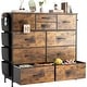 preview thumbnail 1 of 28, 10 Drawer Dresser Closet Storage Tower Organizer Unit for Bedroom Rustic Brown
