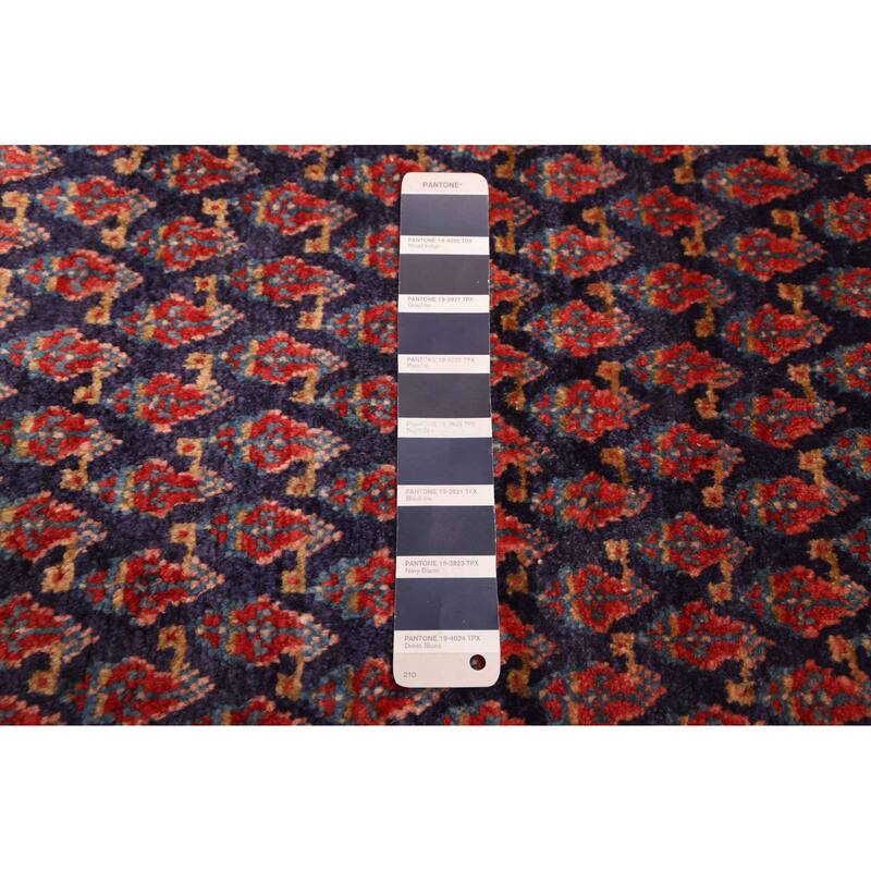 ECARPETGALLERY Hand-knotted Andelz Navy Wool Rug - 3'4 x 11'9