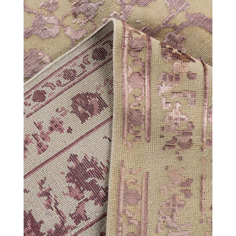 Ikat One-of-a-Kind Hand-Knotted Area Rug - Brown, 8' 10" x 12' 2" - 8' 10" x 12' 2"