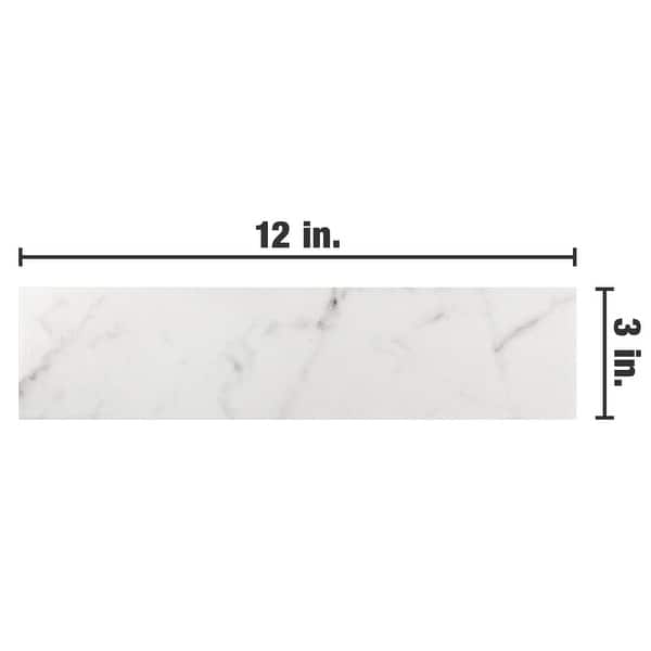 Merola Tile Classico Carrara Matte 3" x 12" Ceramic Wall Tile