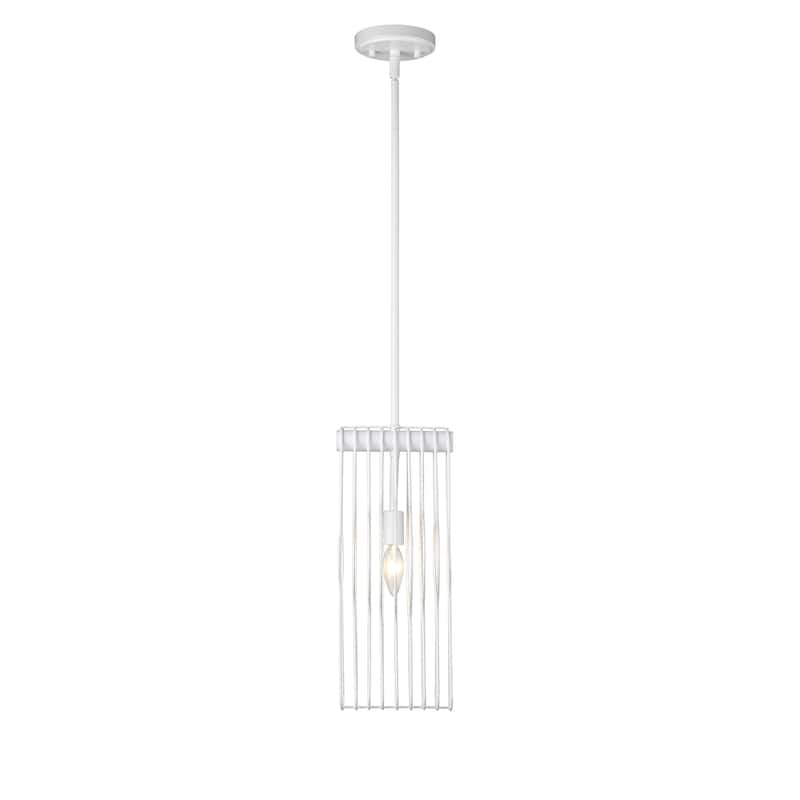 Contour 1 Light 7 inch White Mini Pendant Light