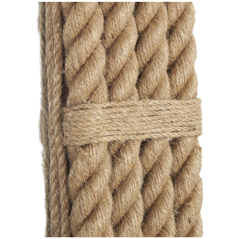 Jute Rope Handmade Woven Wall Mirror - Brown - Roche River Decor