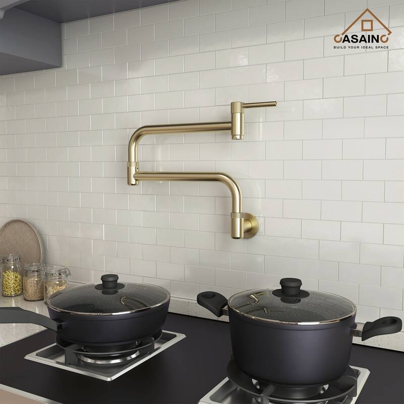 Modern Wall Mounted Pot Filler Kitchen Sink Faucet