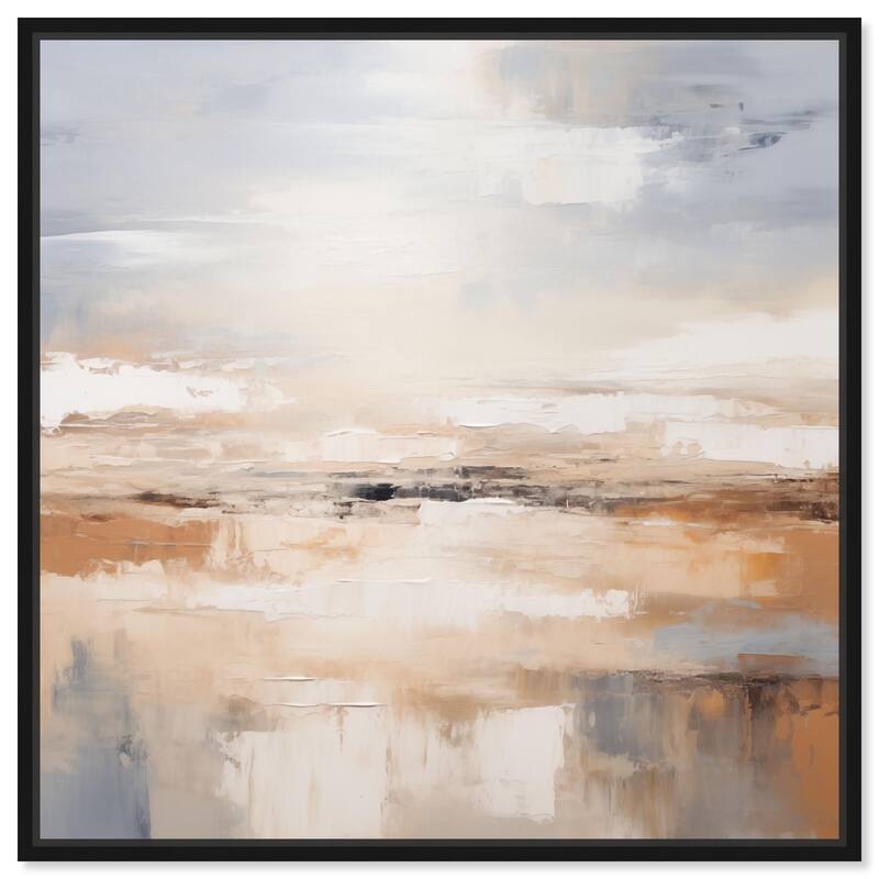 Coastal Calm Canvas by Art Remedy - Black - 16" x 16"