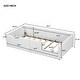 preview thumbnail 9 of 10, Twin Size Upholstered Platform Bed with Guardrail, Comfortable Design Kids Bed Frame with Charging Station for Bedroom, White