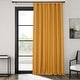 preview thumbnail 25 of 160, Exclusive Fabrics Textured Faux Linen Extra Wide Room Darkening Curtains for Bedroom & Living Room Curtains (1 Panel) 100 X 108 - Dandelion Gold