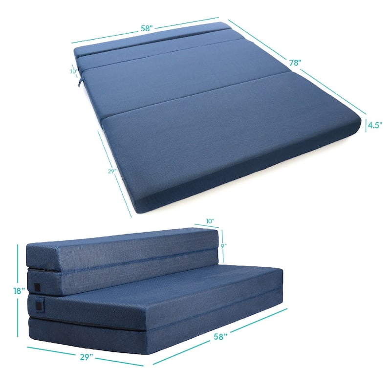 Milliard 4.5-in. Queen Tri-fold Foam Mattress/Sofa Bed