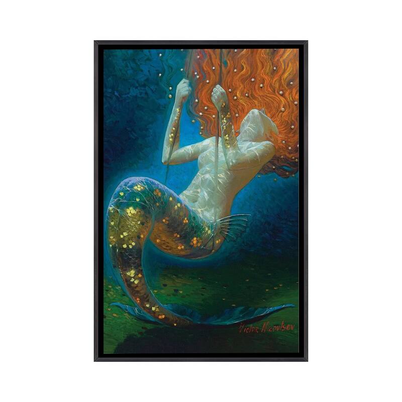 iCanvas "Swing" by Victor Nizovtsev Framed - Ebony - 26x18
