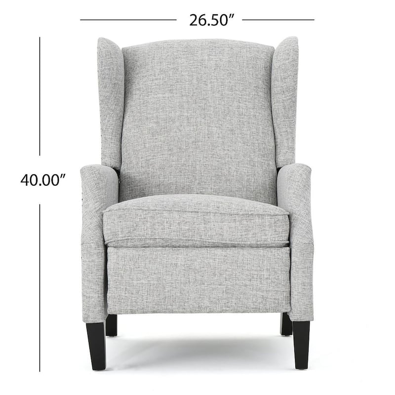 Traditional Fabric Recliner Chairs with Studded Border by Christopher Knight Home