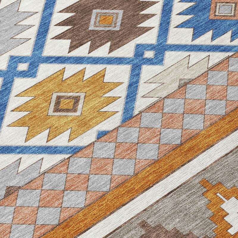 Machine Washable Indoor/ Outdoor Global Clemente Chantille Rug