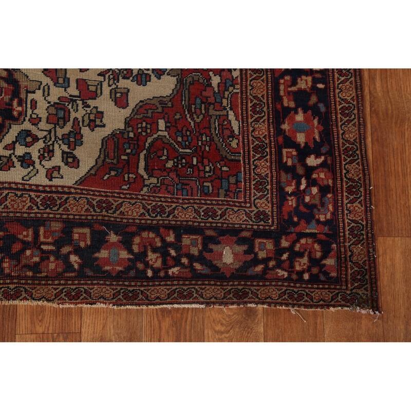 Pre-1900 Antique Sarouk Farahan Persian Rug Hand-knotted Wool Carpet - 3'6" x 5'1"