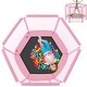 preview thumbnail 3 of 6, 55'' Toddlers Trampoline with Safety Enclosure Net and Balls, Indoor Outdoor Mini Trampoline for Kids