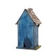 preview thumbnail 43 of 53, Glitzhome 10"H Multicolor Cute Distressed Solid Wood Birdhouse with 3D Flowers