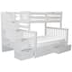 Taylor & Olive Trillium Twin over Full Stairway Bunk Bed, 2 Drawers