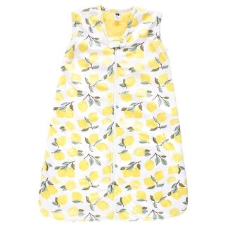 Hudson Baby Infant Girl Plush Faux Fur Sleeping Bag, Wearable Blanket, Lemon
