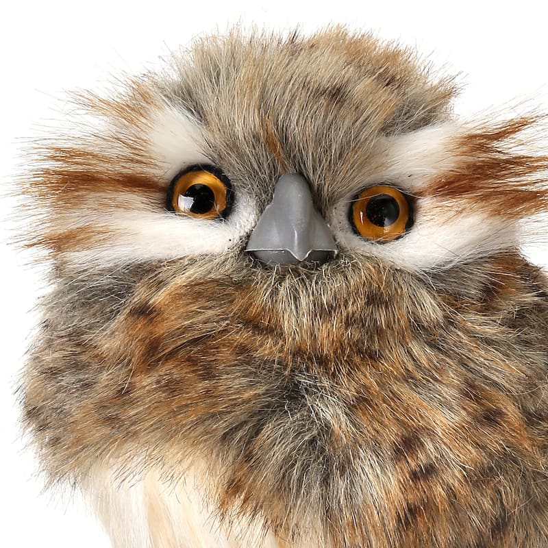 6.5" Standing Speckled Hoot Owl