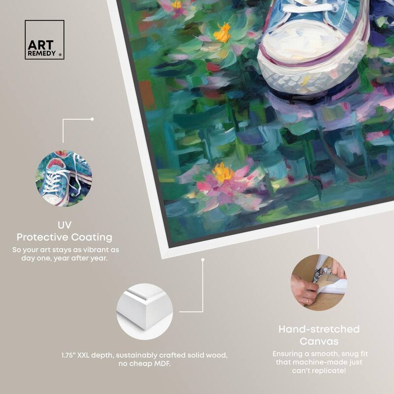 Lily Pad Sneakers II Canvas by Art Remedy