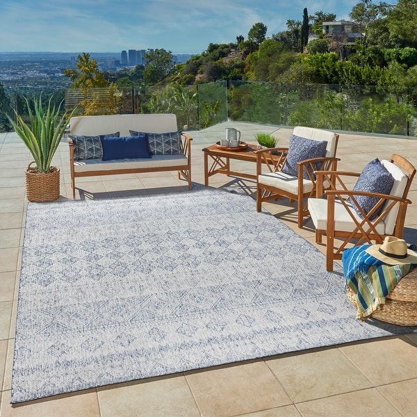 Gertmenian Tropea Darcy Moroccan Bohemian Neutral Indoor/ Outdoor