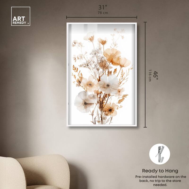 Parchment Petals Shadowbox by Art Remedy