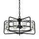 preview thumbnail 14 of 15, Industrial Modern 4-Light Metal Crystal Open Frame Drum Chandelier for Dining Room - 10-in H x 17.6-in D