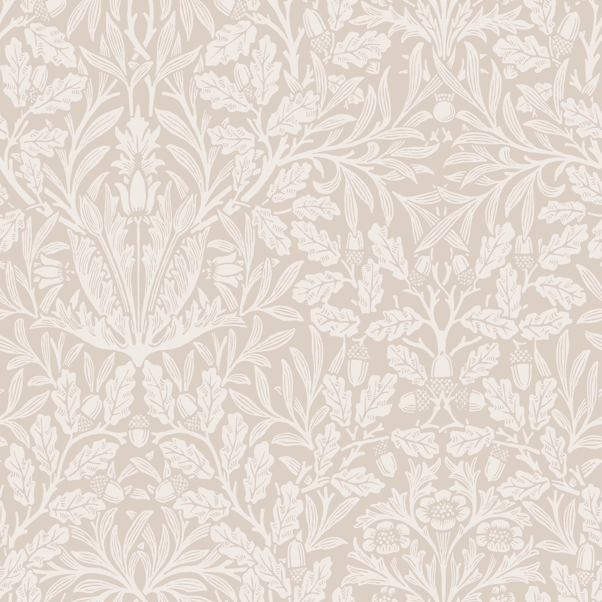 William Morris Acorn Hessian Wallpaper