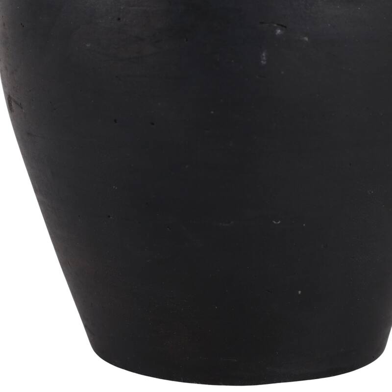 Decorative Round Pottery Vase - Rustic Boho Flower Vase