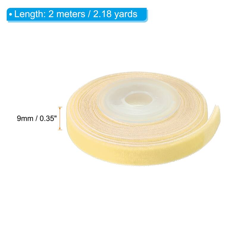 0.35" x 2.18 Yard Ribbon Single Faced Velvet Spool for DIY