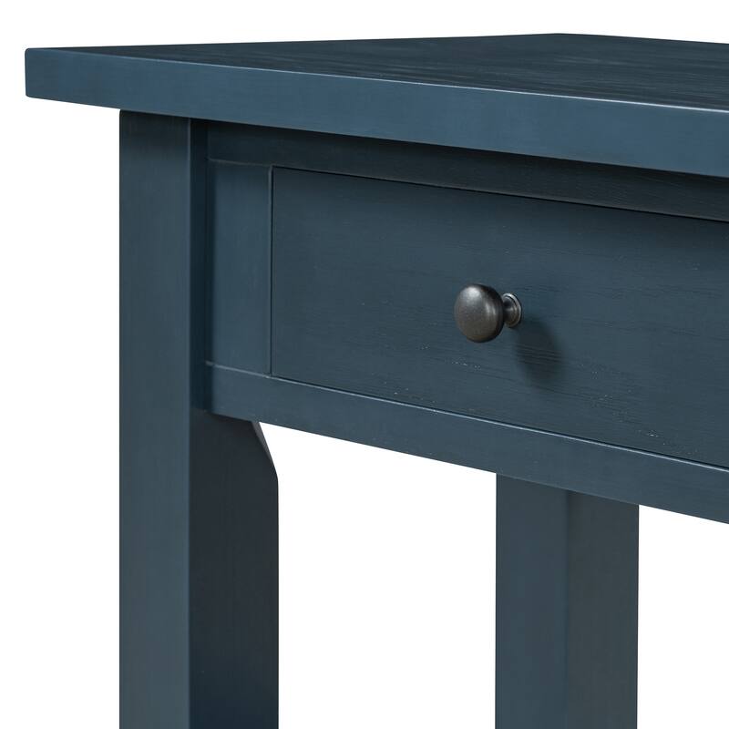 Console Table with Drawer and Two Sturdy Shelves for Entryway, Living Room