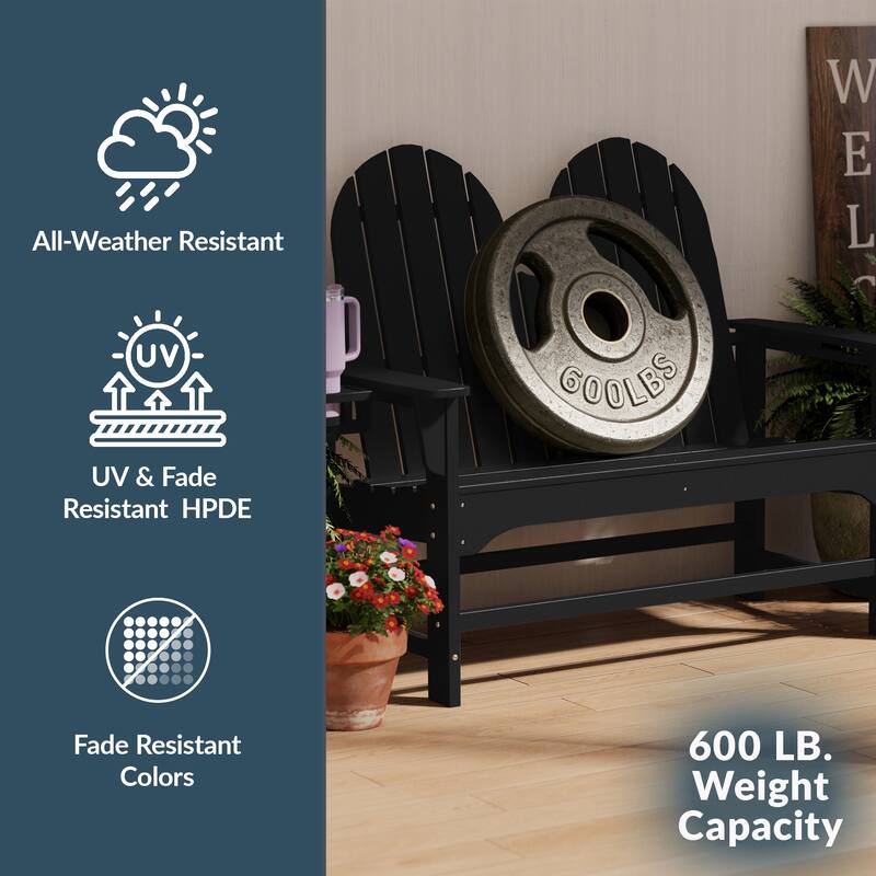 Hanniford Poly Adirondack 49 Inch Bench