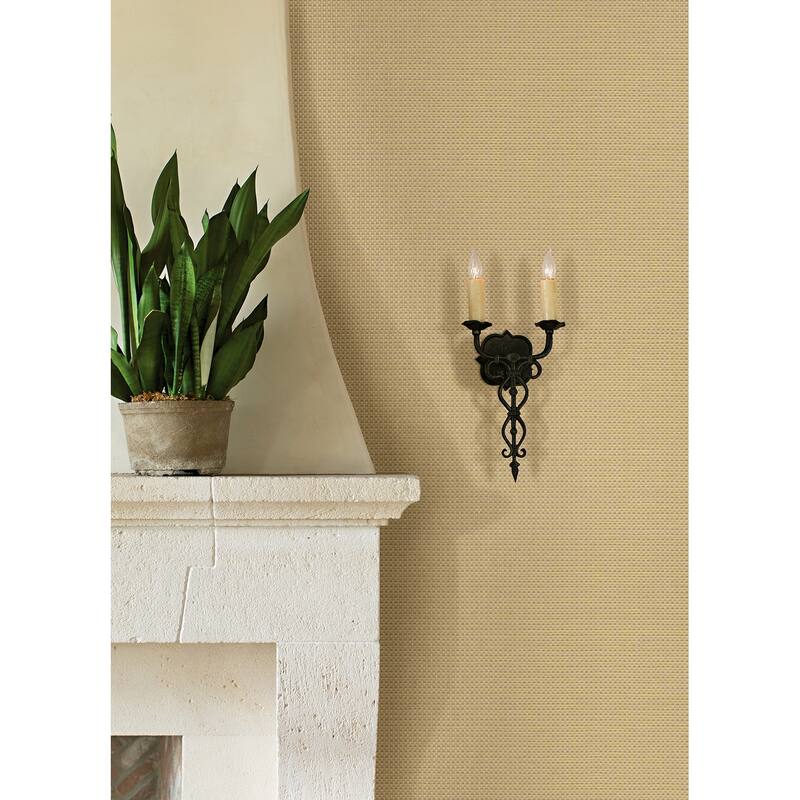 A-Street Prints Wright Gold Textured Triangle Wallpaper