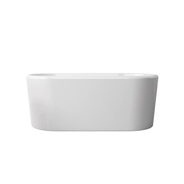 slide 2 of 6, Miseno 257059-BAT Caserta 59" Free Standing Acrylic Soaking Tub with White