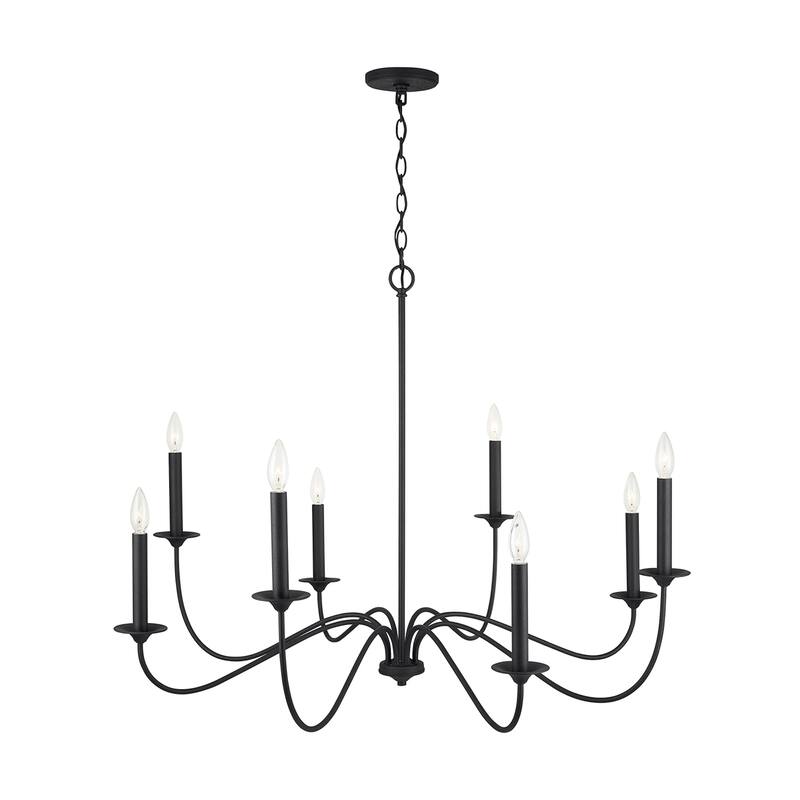 Vincent 8-light Black Iron Hanging Chandelier