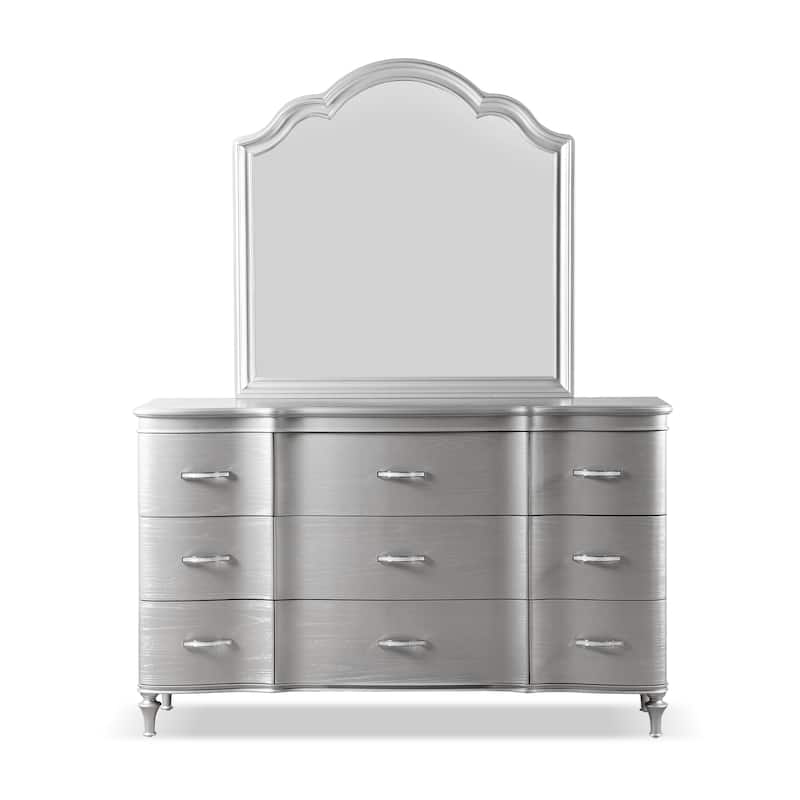 Furniture of America Seabliss Glam Solid Wood 6-Piece Bedroom Set
