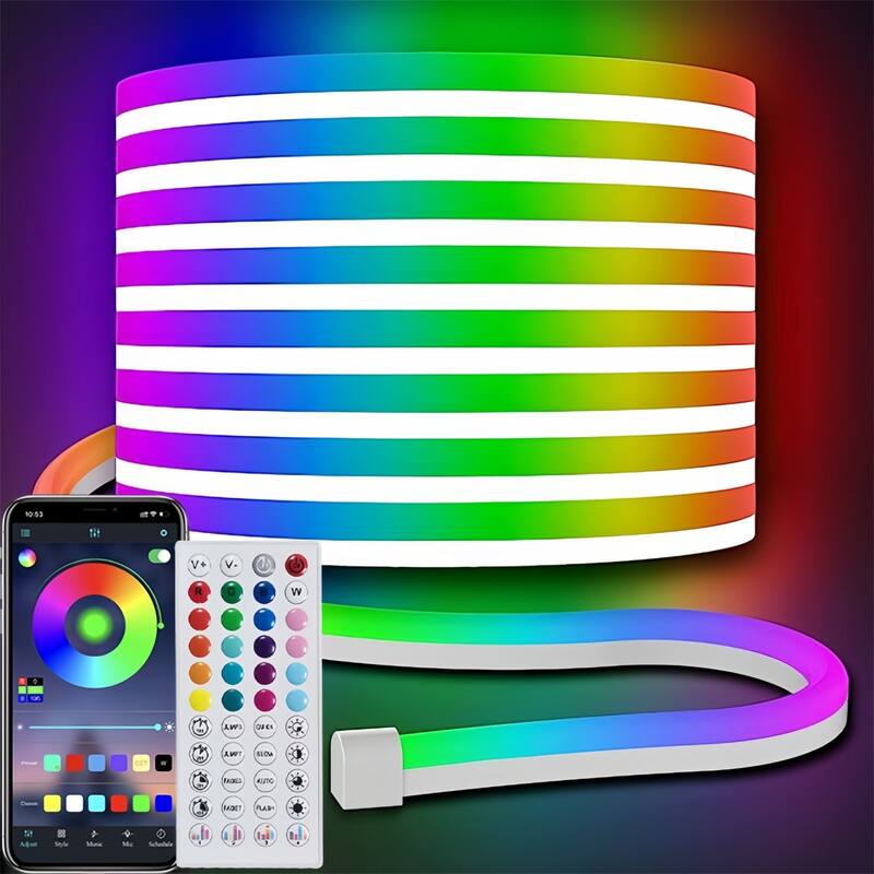 32.8Ft RGB Neon LED Strip Lights with App Control, Music Sync