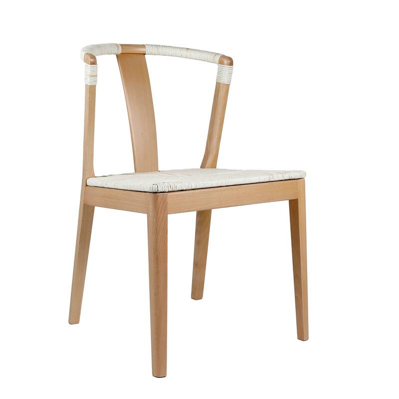 Linon Fishel Solid Natural Wood Dining Chair