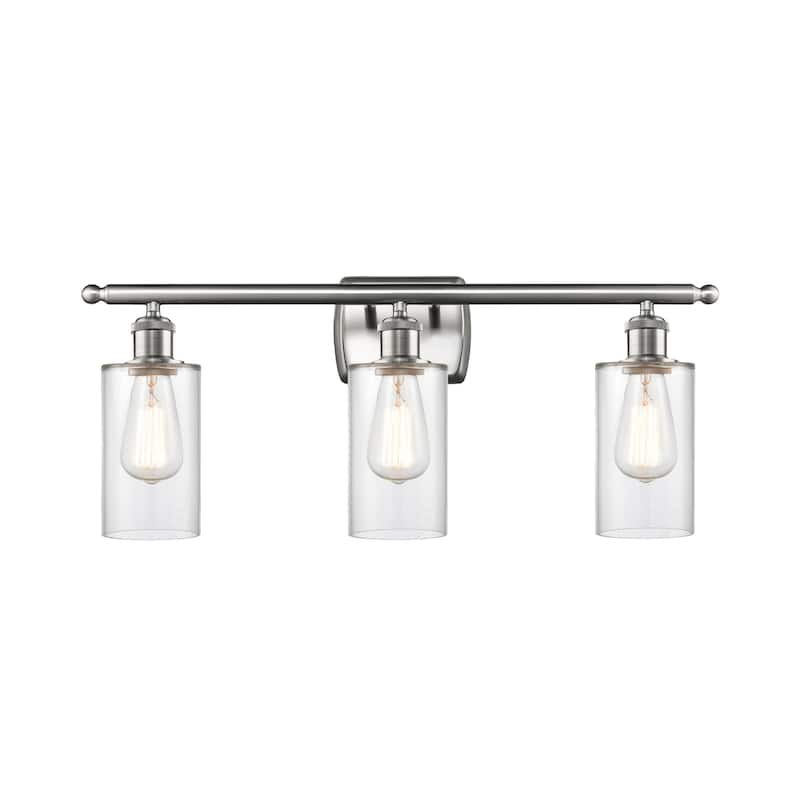 Innovations Lighting 516-3W-12-26 Clymer Vanity Clymer 3 Light 26" - Clear / Brushed Satin Nickel