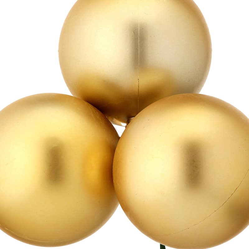 80mm Shatterproof Plastic 3 Bunch Matt Stemball Set of 4