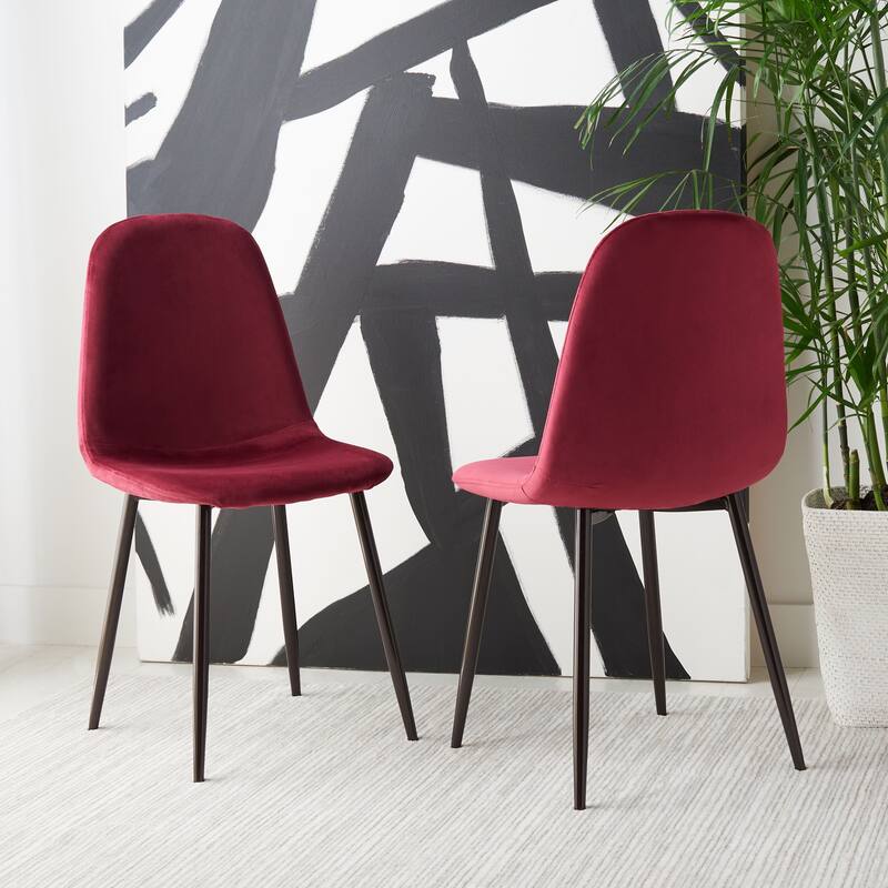 SAFAVIEH Cressie Modern Dining Room Chair (Set of 2) - 21.3" W x 17.3" L x 34.6" H - 20Wx17Dx35H
