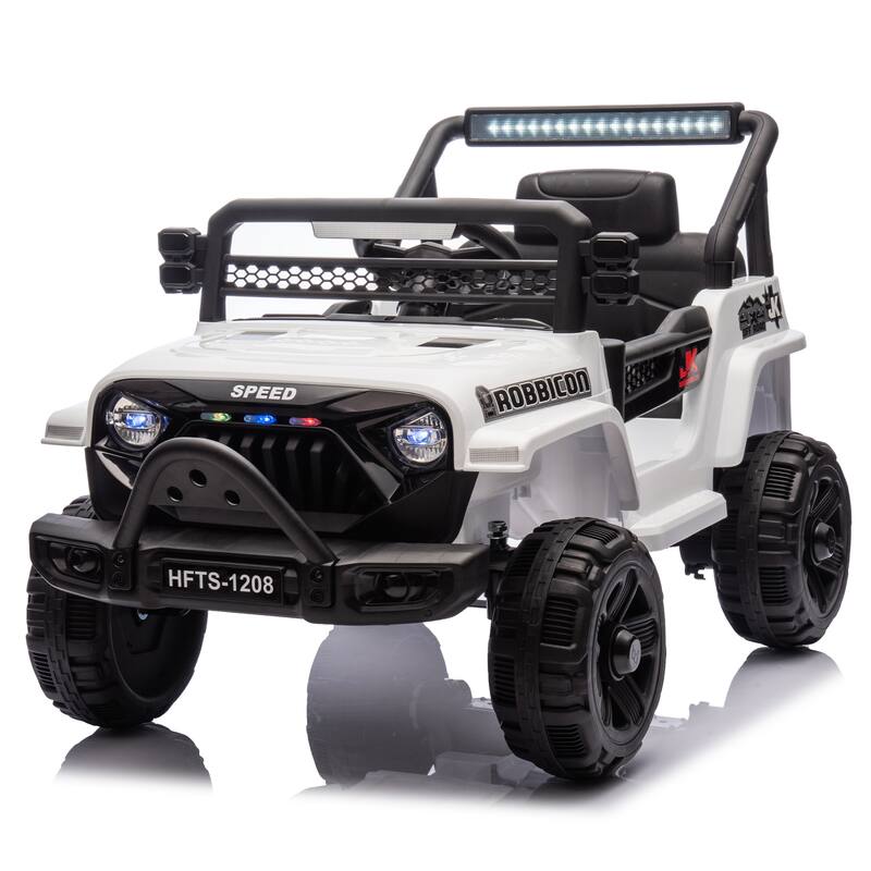 White Kids Electric Car Ride on Car Electric Vehicle Off-Road Toy Car