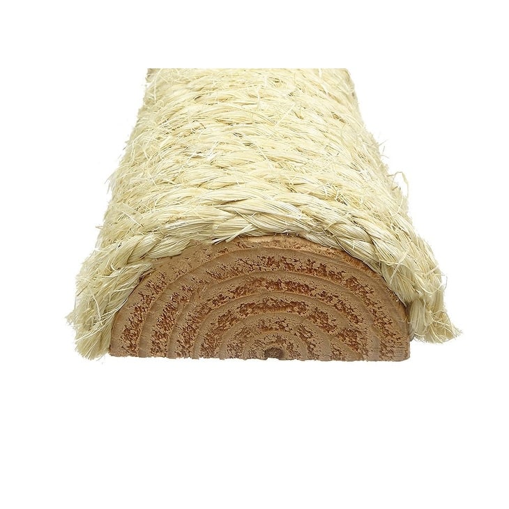 Solid Wood 4-Level Cat Tree with Plush Perches and Sisal Scratching Posts for Multiple Cats