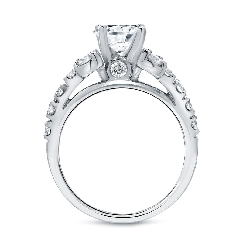 Auriya Platinum 2ctw Classic Round Diamond Engagement Ring Set