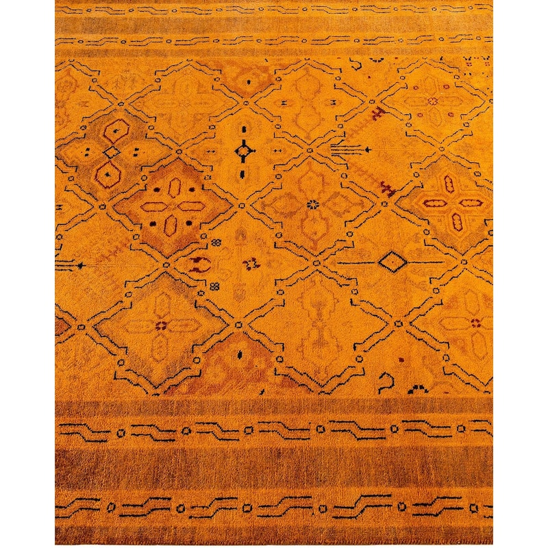 Vibrance, One-of-a-Kind Hand-Knotted Area Rug - Orange, 4' 2" x 6' 2" - 4' 2" x 6' 2"