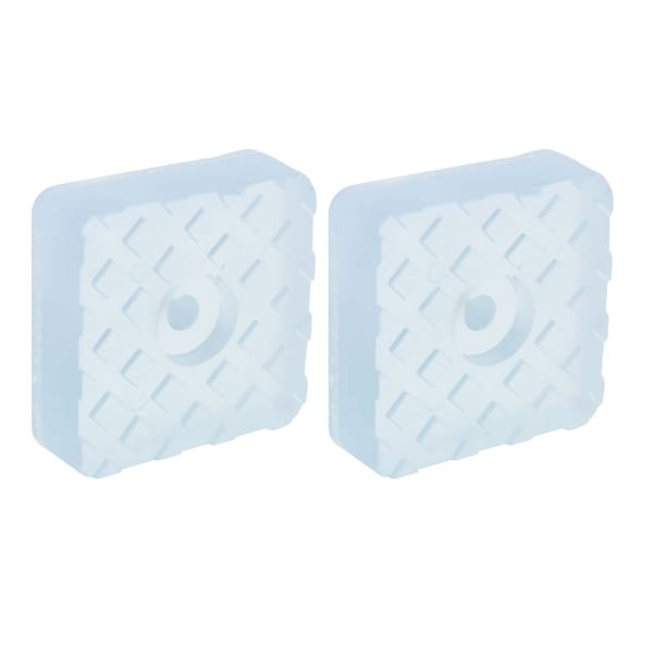 2pcs Square Rubber Feet Leg Pad Anti Scratch For Desk Floor 2pcs Square Rubber Feet Leg Pad Anti Scratch For Desk Floor Protector 22x22mm Clear