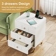 preview thumbnail 11 of 12, 3-Drawer Bedside Table Nightstand for Bedroom