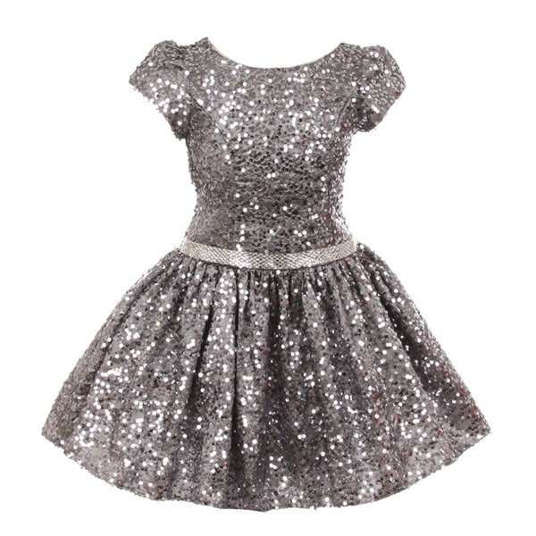 silver occasion dress