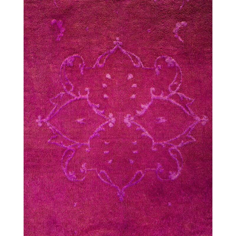 Overton Hand Knotted Wool Vintage Inspired Modern Contemporary Overdyed Red Area Rug - 12' 3" x 17' 5"