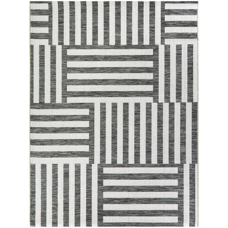 Addison Geometric Striped Indoor/Outdoor Area Rug