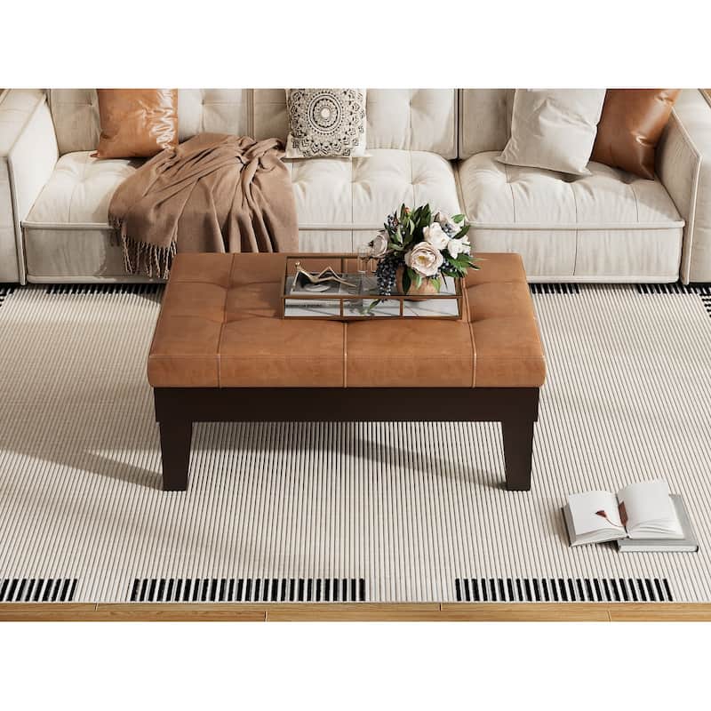 Chatham Bonded Leather Storage Ottoman by Christopher Knight Home